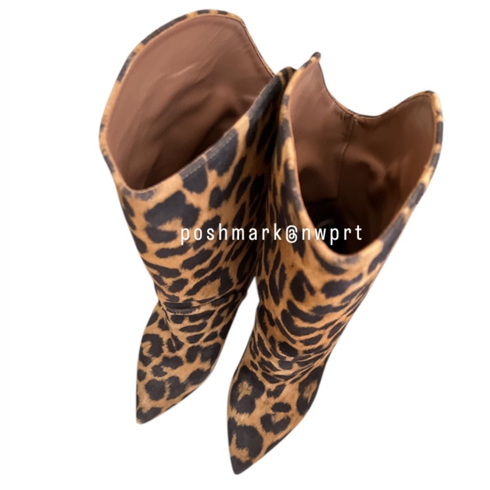 NEW 🐆 Paris Texas Gaia Leopard Print Boots High Heel Cult Black Brown 38 7 - Picture 10 of 16